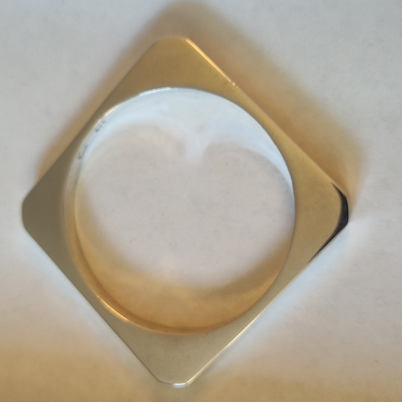 Mexican Silver Hollowform Bangle - Picture 2 of 4